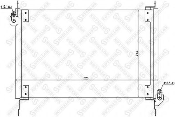 Радиатор кондиционера stellox 10-45422-SX
