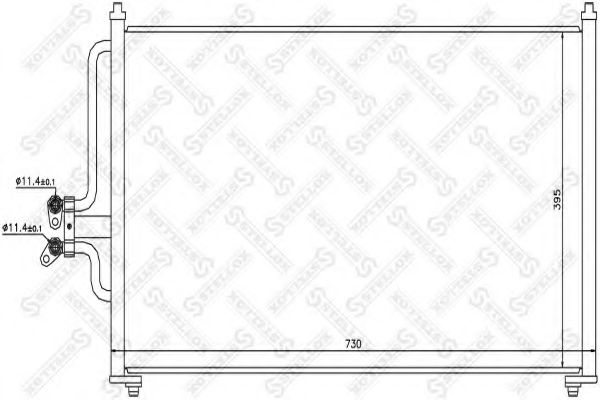 Радиатор кондиционера STELLOX 10-45459-SX