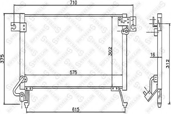 Радиатор кондиционера stellox 10-45469-SX
