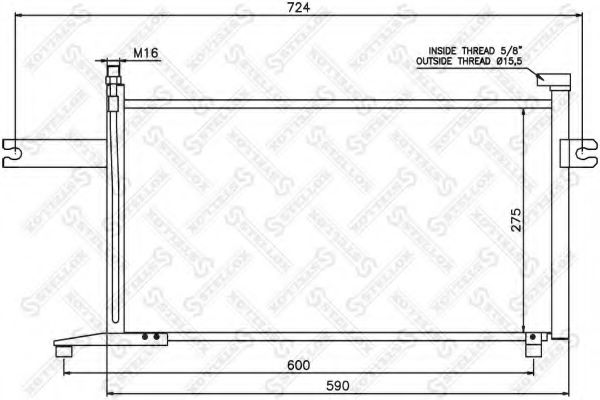 Радиатор кондиционера stellox 10-45474-SX