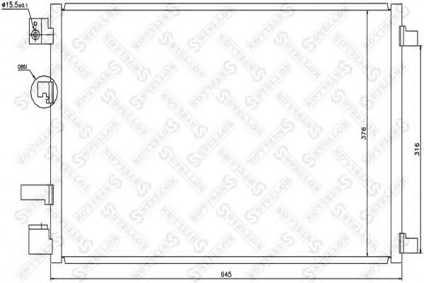 Радиатор кондиционера STELLOX 10-45482-SX