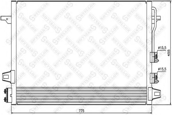 Радиатор кондиционера STELLOX 10-45499-SX