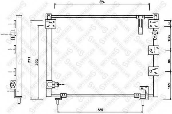 Радиатор кондиционера stellox 10-45558-SX