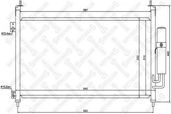 Радиатор кондиционера STELLOX 10-45564-SX
