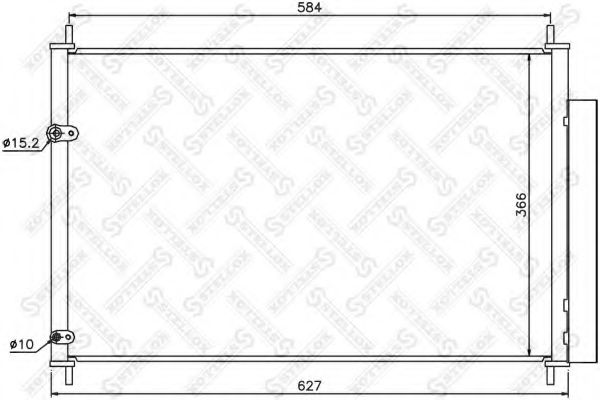 Радиатор кондиционера STELLOX 10-45568-SX
