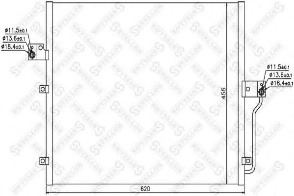 Радиатор кондиционера STELLOX 10-45578-SX
