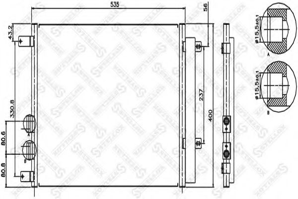 Радиатор кондиционера stellox 10-45616-SX