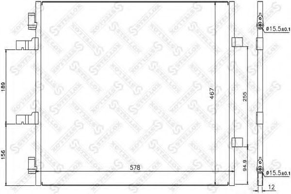 Радиатор кондиционера STELLOX 10-45631-SX