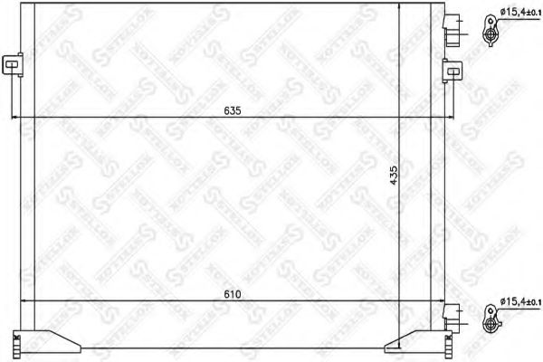 Радиатор кондиционера STELLOX 10-45635-SX