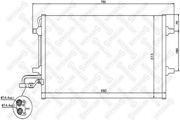 Радиатор кондиционера STELLOX 10-45639-SX