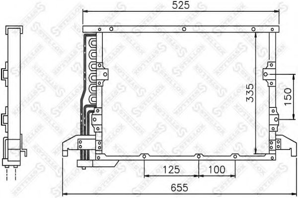 Радиатор кондиционера stellox 10-45643-SX
