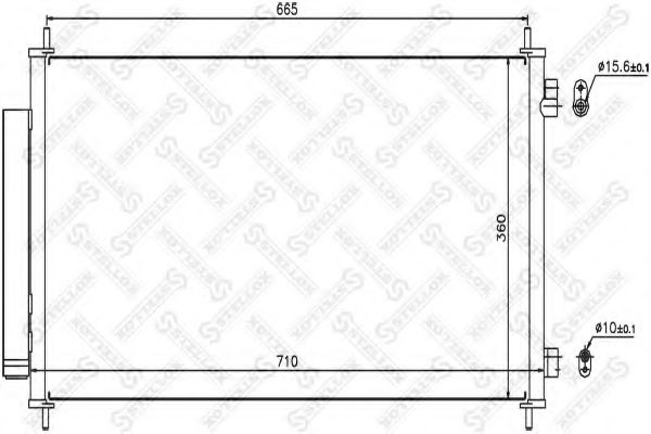 Радиатор кондиционера STELLOX 10-45646-SX