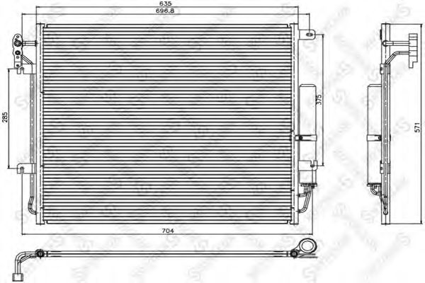 Радиатор кондиционера STELLOX 10-45660-SX