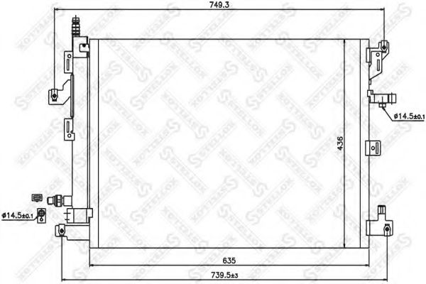 Радиатор кондиционера STELLOX 10-45663-SX
