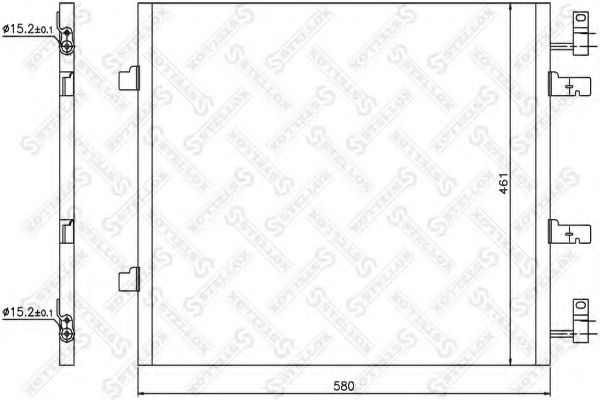 Радиатор кондиционера STELLOX 10-45666-SX