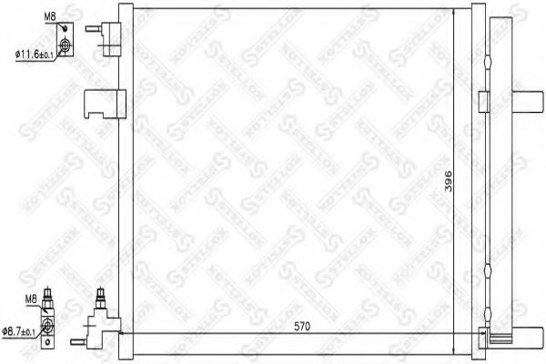 Радиатор кондиционера STELLOX 10-45686-SX
