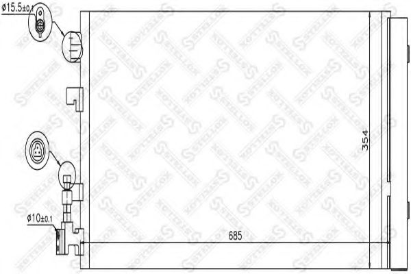 Радиатор кондиционера STELLOX 10-45694-SX