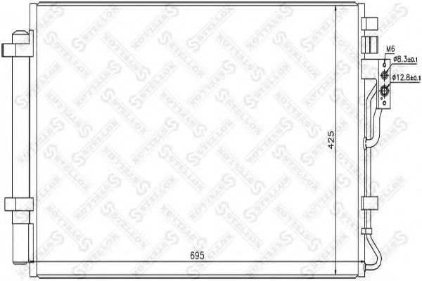 Радиатор кондиционера STELLOX 10-45707-SX