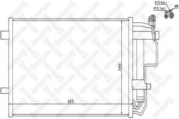 Радиатор кондиционера STELLOX 10-45710-SX