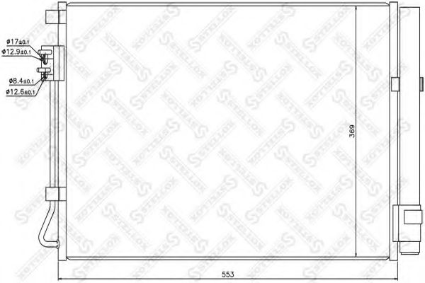 Радиатор кондиционера STELLOX 10-45714-SX