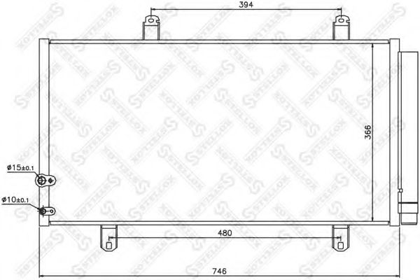 Радиатор кондиционера STELLOX 10-45719-SX