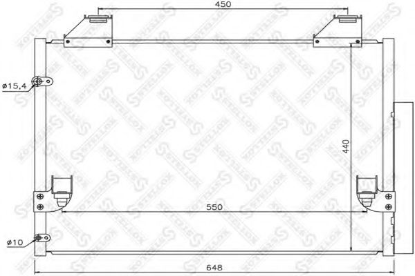 Радиатор кондиционера STELLOX 10-45732-SX