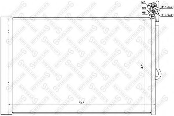 Радиатор кондиционера STELLOX 10-45736-SX
