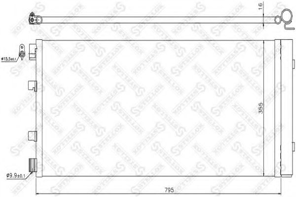 Радиатор кондиционера STELLOX 10-45737-SX
