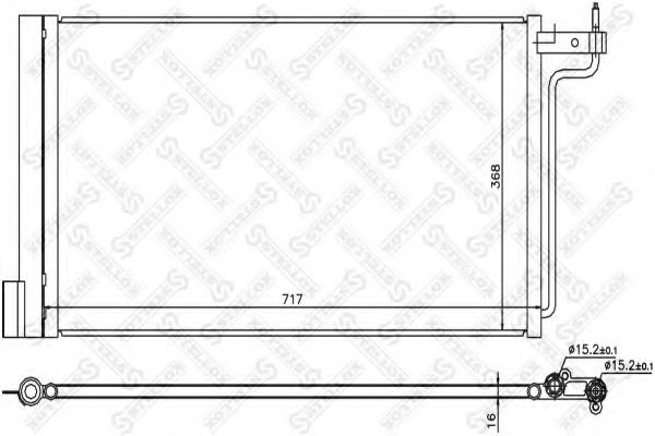 Радиатор кондиционера STELLOX 10-45739-SX
