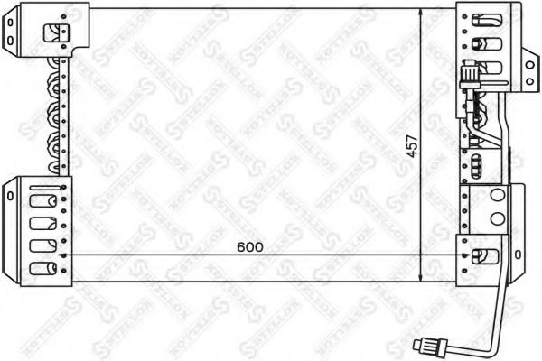 Радиатор кондиционера STELLOX 10-45763-SX