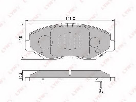 Тормозные колодки LYNXauto BD-3404 Тормозные колодки LYNXauto BD-3404