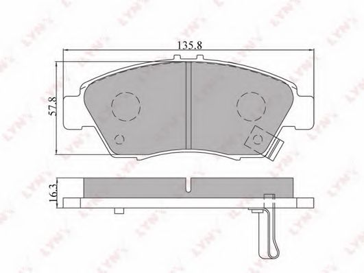 Тормозные колодки LYNXauto BD-3406 Тормозные колодки LYNXauto BD-3406