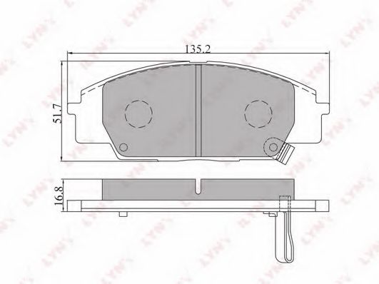 Тормозные колодки LYNXauto BD-3408 Тормозные колодки LYNXauto BD-3408