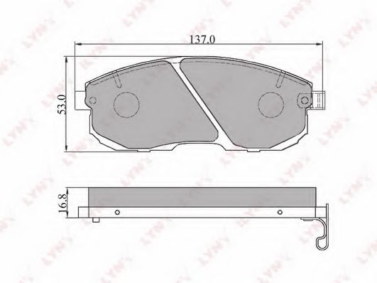 Тормозные колодки LYNXauto BD-5701 Тормозные колодки LYNXauto BD-5701