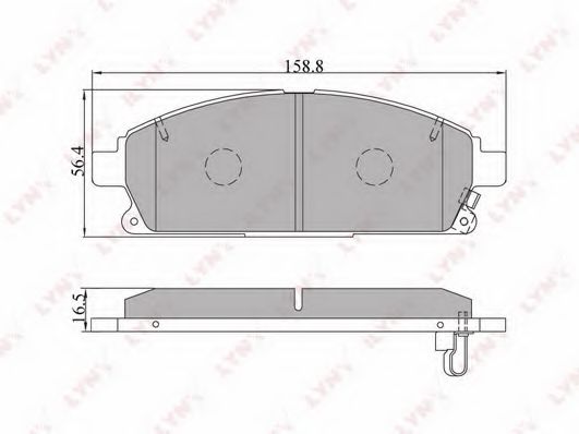 Тормозные колодки LYNXauto BD-5704 Тормозные колодки LYNXauto BD-5704