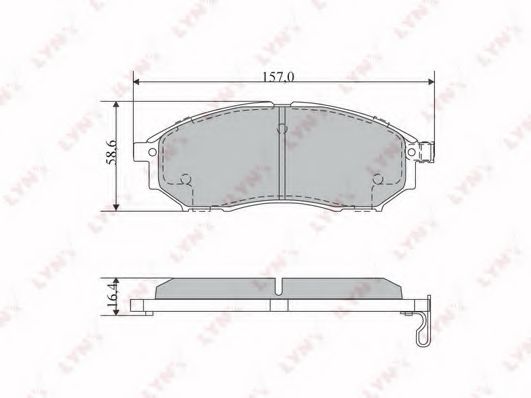 Тормозные колодки LYNXauto BD-5725 Тормозные колодки LYNXauto BD-5725