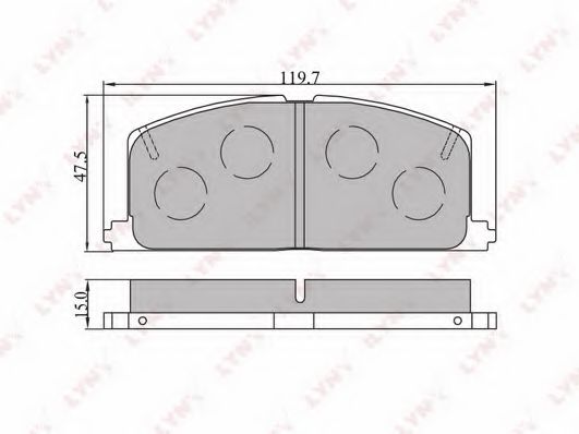 Тормозные колодки LYNXauto BD-7533 Тормозные колодки LYNXauto BD-7533