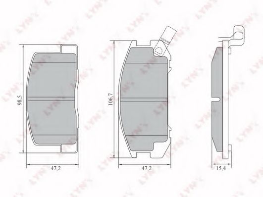 Тормозные колодки lynxauto BD-7560