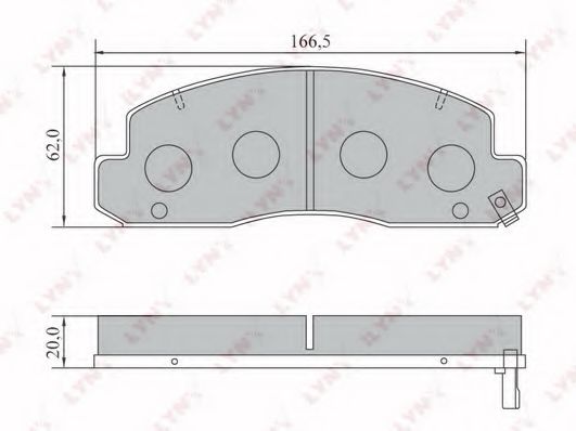 Тормозные колодки lynxauto BD-7587