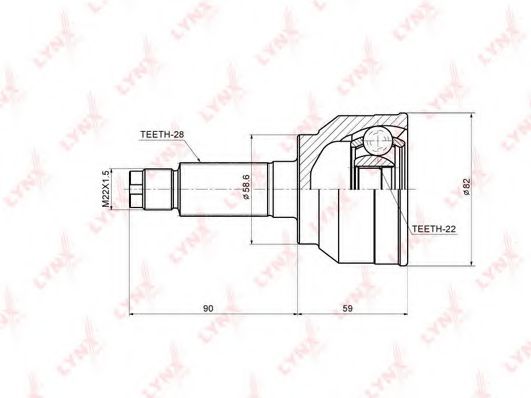 ШРУС с пыльником MAZDA FG0225500E ШРУС с пыльником MAZDA FG0225500E