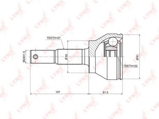 ШРУС с пыльником Nissan/Infiniti 39211EG000 ШРУС с пыльником Nissan/Infiniti 39211EG000