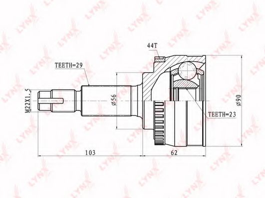 ШРУС с пыльником Nissan/Infiniti 391002Y210 ШРУС с пыльником Nissan/Infiniti 391002Y210