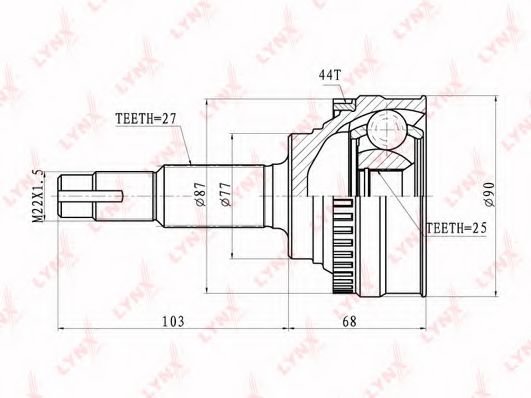 ШРУС с пыльником Nissan/Infiniti 391015J010 ШРУС с пыльником Nissan/Infiniti 391015J010
