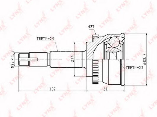 ШРУС с пыльником Nissan/Infiniti 391000M816 ШРУС с пыльником Nissan/Infiniti 391000M816