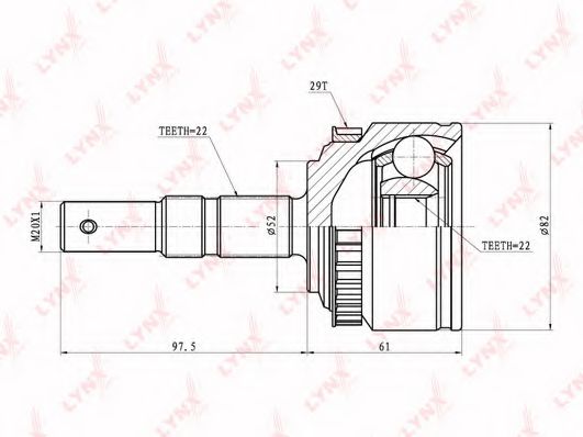 ШРУС с пыльником GM 93176743 ШРУС с пыльником GM 93176743