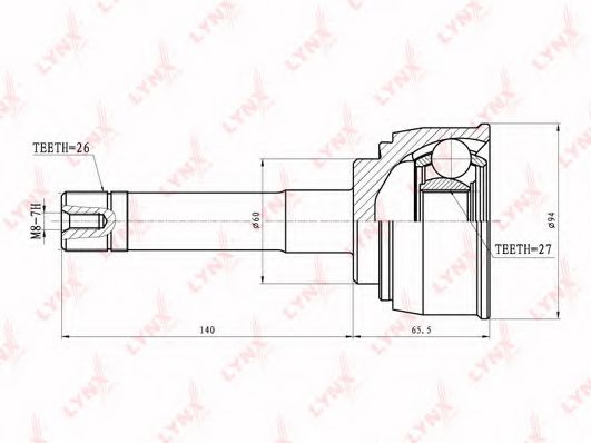 ШРУС с пыльником Toyota/Lexus 4343028011 ШРУС с пыльником Toyota/Lexus 4343028011