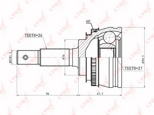 ШРУС с пыльником Toyota/Lexus 4342020271 ШРУС с пыльником Toyota/Lexus 4342020271