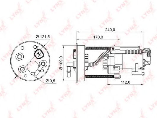 Топливный фильтр LYNXauto LF-953M Топливный фильтр LYNXauto LF-953M