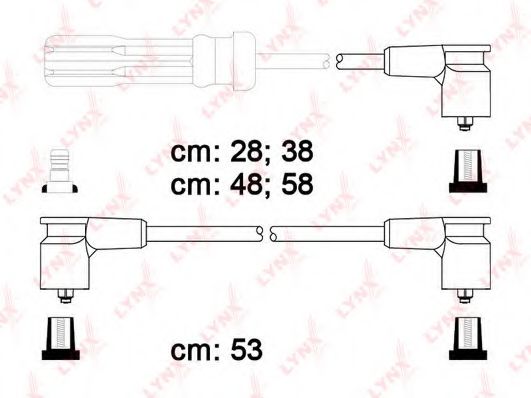 Комплект проводов зажигания lynxauto SPC7813