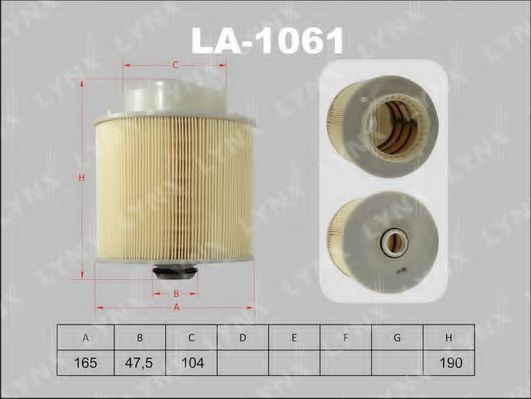 Воздушный фильтр lynxauto LA-1061